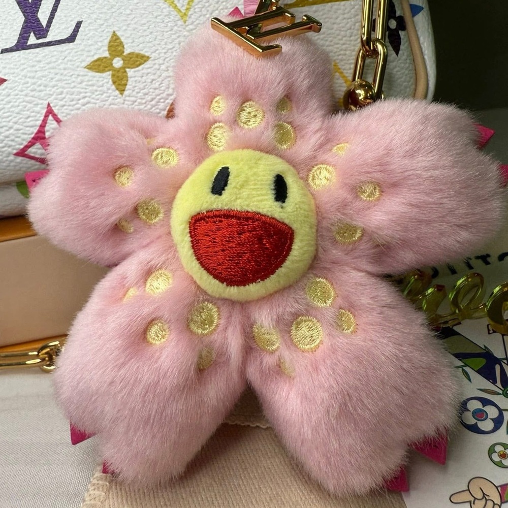 LV X TM cherry blossom bag charm (rare) 🩷